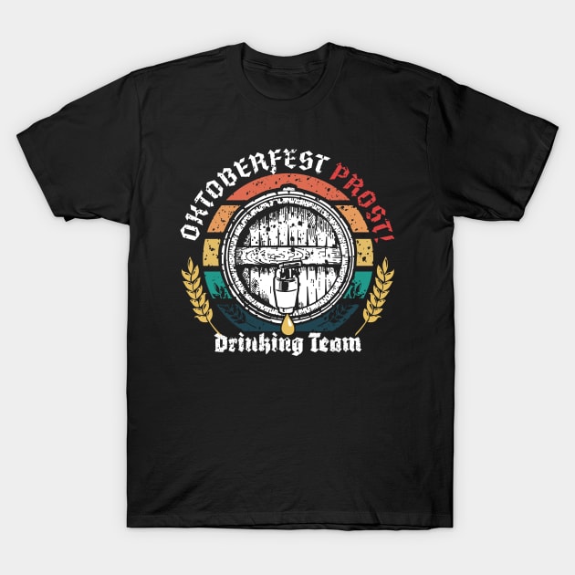 Oktoberfest German Beer Prost Vintage for Men Women T-Shirt by PunnyPoyoShop